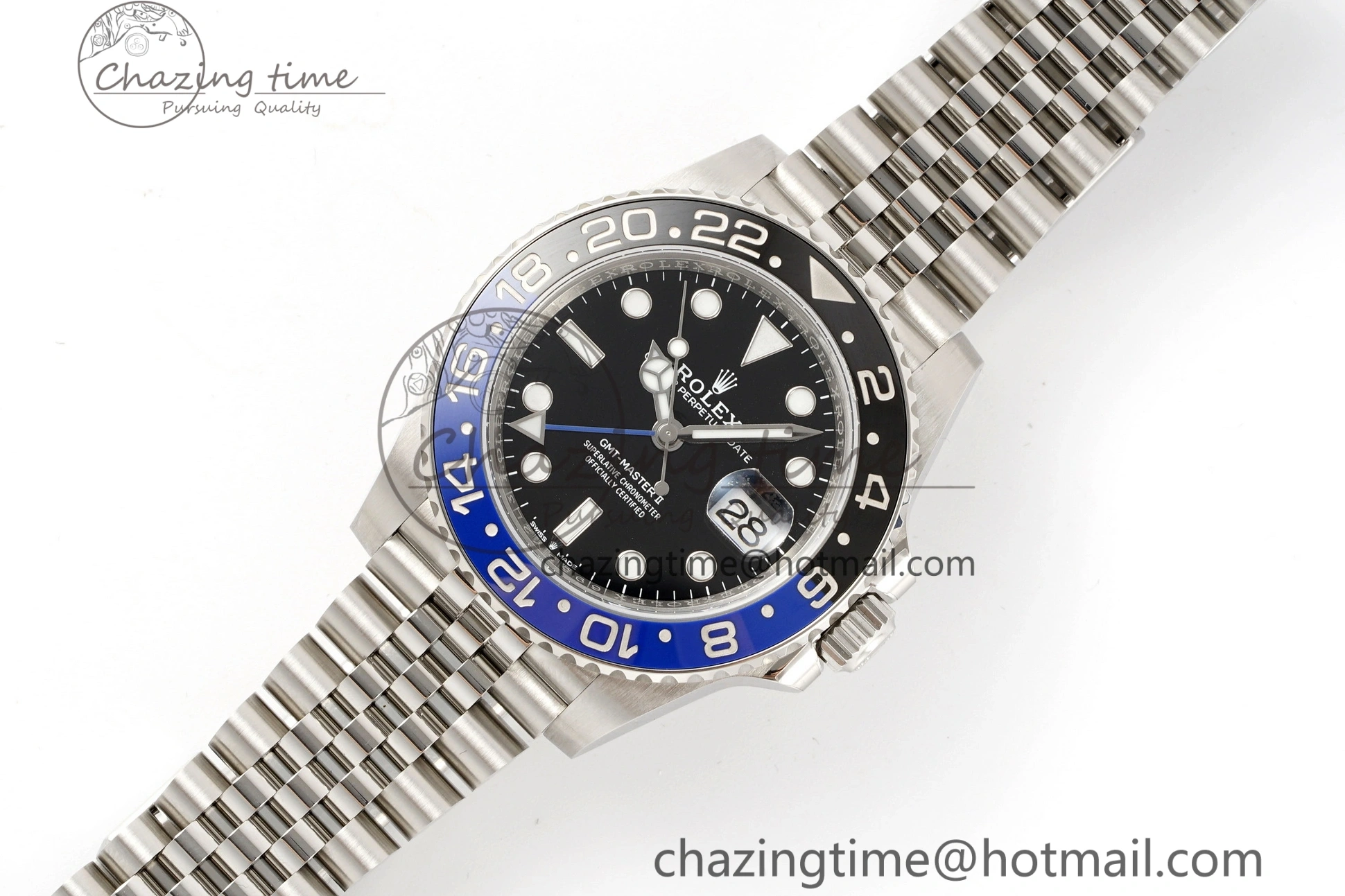 MiroTime 0419 GMT Master II 126710 BLNR Batman 904L SS C+F 1:1 Best Edition Black Dial on Jubilee Bracelet SH3285 CHS BestValue 1956